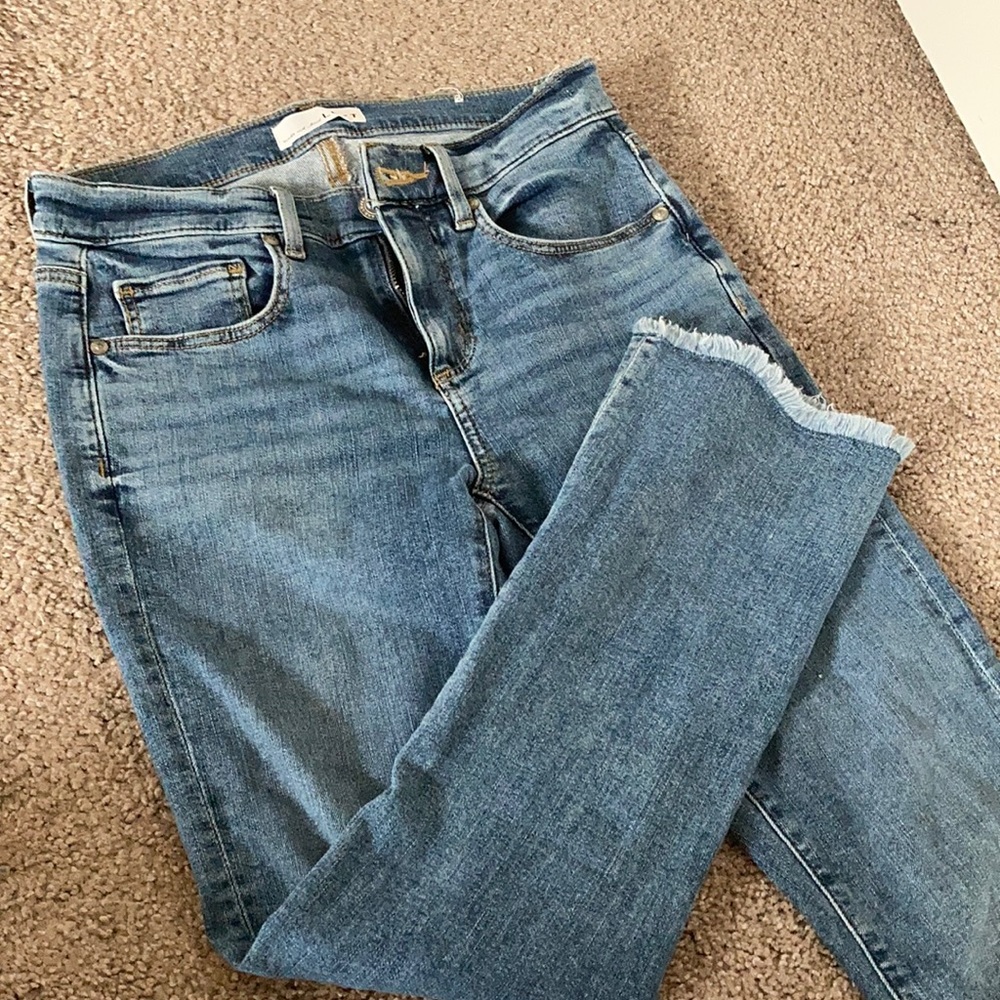 Loft modern flare crop Jean